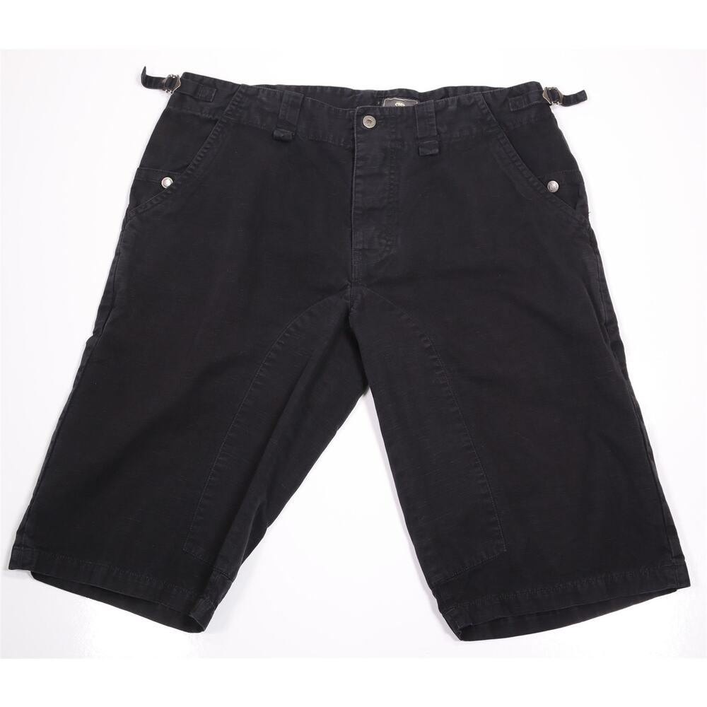 Sharpeye London Black Cotton Linen Baggy Shorts Y2k 90s Japanese XL